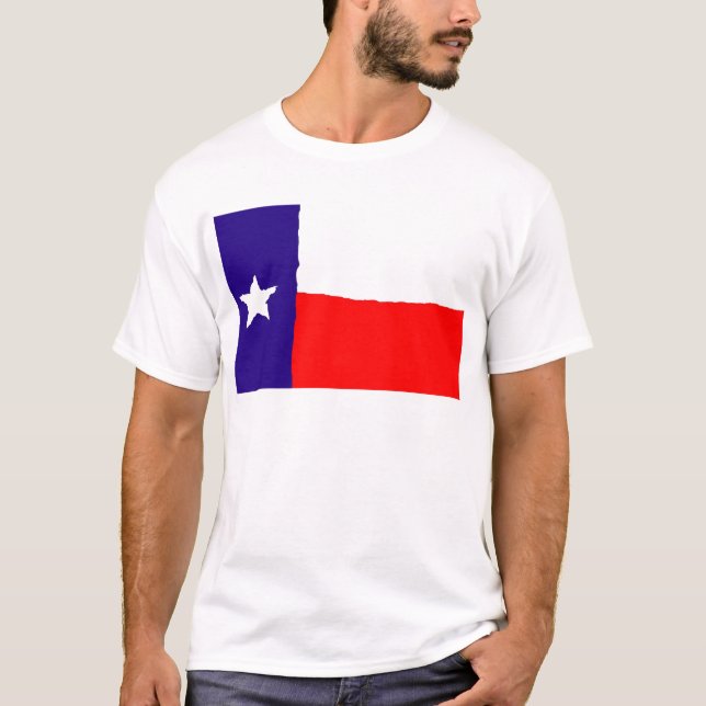 Pop Art Texas Staatsflagge T-Shirt (Vorderseite)