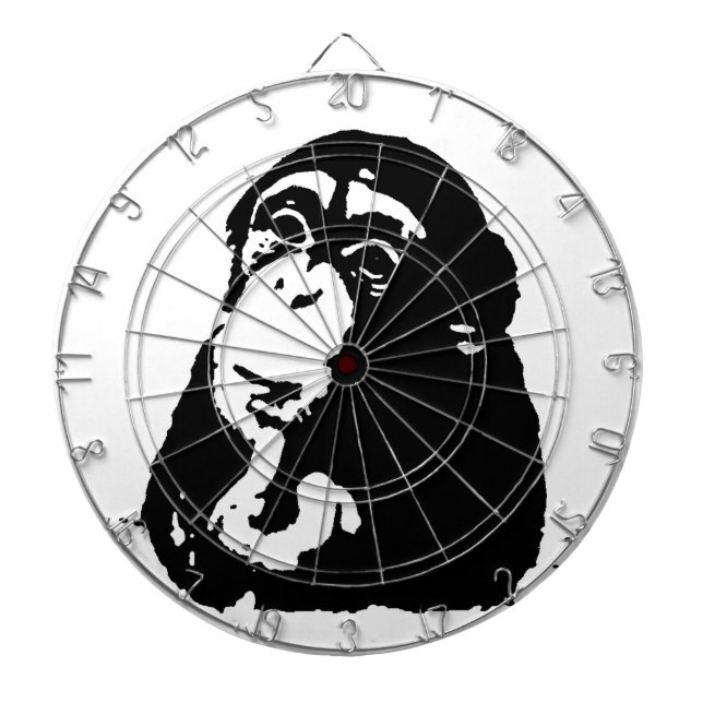 Pop Art Thinking Chimpanzee Dartscheibe (vorne)