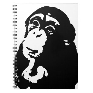 Pop Art Thinking Chimpanzee Notizblock