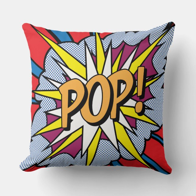 Pop Art Throw Kissen (Vorderseite)