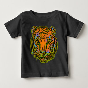 Pop Art TIGER HEAD + Ihr Backgr. Ideen Baby T-shirt