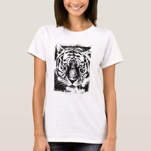 Pop Art Tiger Head Trendy Modernes Design T-Shirt