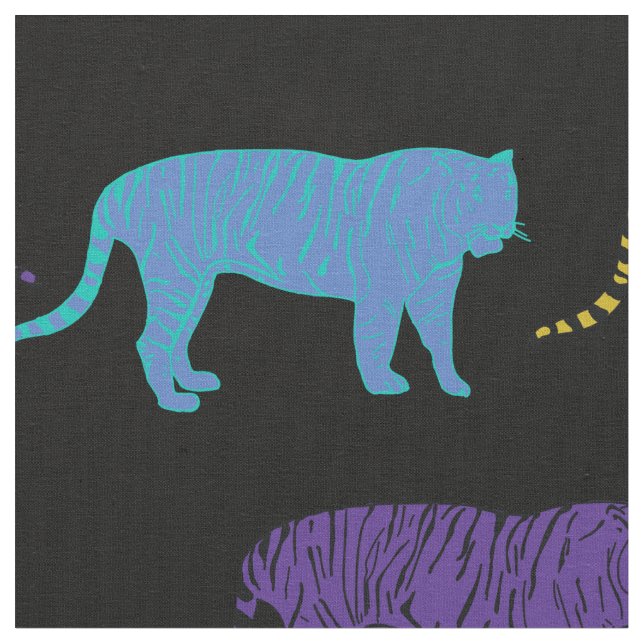 Pop Art Tigers  Stoff (Nahaufnahme)