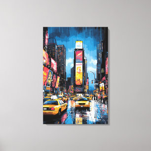 Pop Art Times Square mit gelben Taxis Leinwanddruck