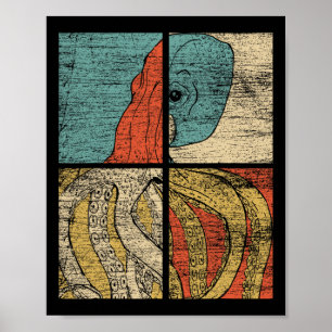 Pop Art Tintenfisch Octopus Poster