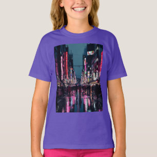 Pop Art Tokio - Neon Citycape mit Bold Urban Vib T-Shirt