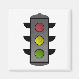 Pop Art Traffic Light Magnet
