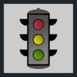 Pop Art Traffic Light Poster<br><div class="desc">Die Ampel macht die Kreuzung weltweit sicher. Verkehrsleuchten werden in technischer Hinsicht manchmal als Signallichter, Ampeln, Verkehrssignale oder Verkehrssignale bezeichnet. Die rote, gelbe und grüne Ampel zeigt dem Fahrer an, dass es Zeit ist zu stoppen, fortzufahren oder sich vorzubereiten zu stoppen. Das Pop Art Traffic Light Design ist eine Pop-Art-Illustration...</div>