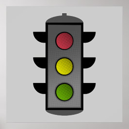 Pop Art Traffic Light Poster