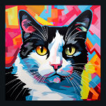 Pop Art Tuxedo Cat Poster<br><div class="desc">Eine Sammlung ausdrucksstarker Pop-Kunstkatzen</div>