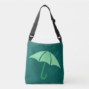 Pop Art Umbrella Green Tragetaschen Mit Langen Trägern