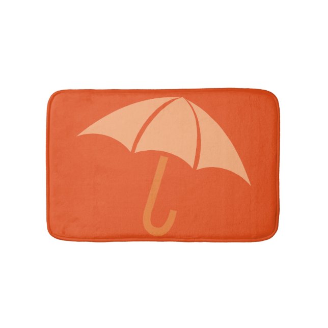 Pop Art Umbrella Orange Badematte (Vorderseite)