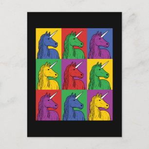 Pop Art Unicorn Postkarte