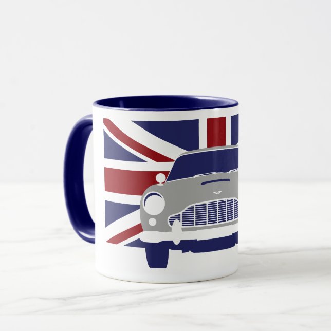 POP ART UNION JACK DB5 AUTO AUTO TASSE (Vorderseite Links)