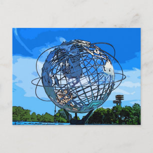 Pop Art Unisphere Postkarte