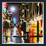 Pop Art Urban Night Street Szene Akrylkkunst Acryl Wandkunst<br><div class="desc">Eine farbenfrohe Straßenszene eines regnerischen Abends in einer Stadt,  mit Menschen zu Fuß und stehend,  umgeben von Neonleuchten aus Geschäften. Diese Kunst fügt Farbe und Pizzas zu jedem Zimmer!</div>