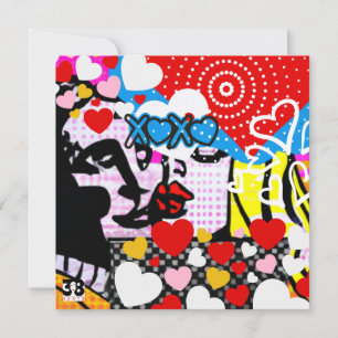 Pop Art Valentine Feiertagskarte
