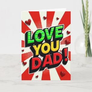 Pop Art Vatertag Lieber Papa Karte