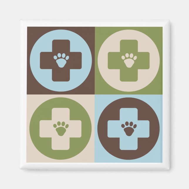 Pop Art Veterinärmedizin Magnet (Vorne)