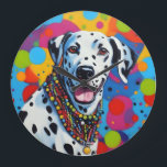 Pop Art Vibrannt Dalmatiner Große Wanduhr<br><div class="desc">Pop Art Vibrannt Dalmatiner</div>