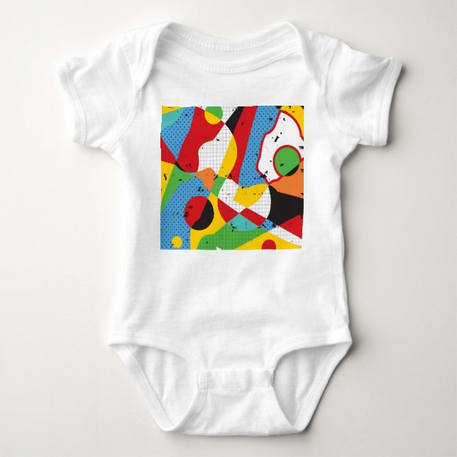 Pop Art, Vibrant Minimalismus. Baby Strampler (Vorderseite)