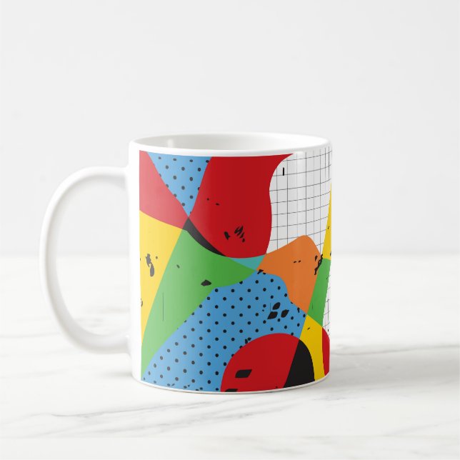 Pop Art, Vibrant Minimalismus. Kaffeetasse (Links)