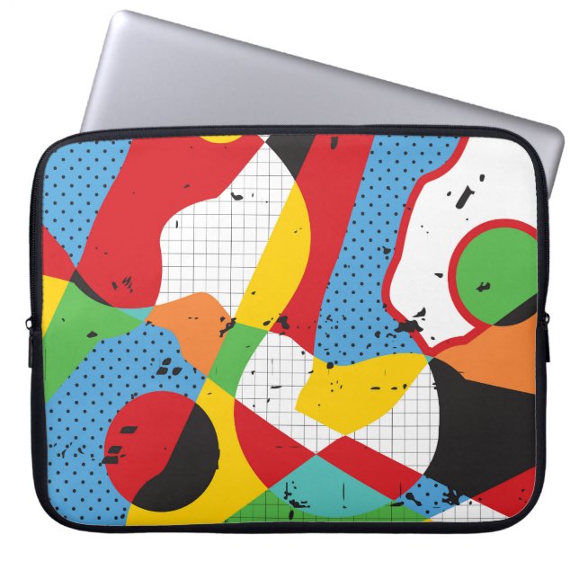 Pop Art, Vibrant Minimalismus. Laptopschutzhülle (Vorderseite)