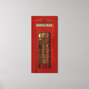 Pop Art Vintag London City Rote Telefonbox Leinwanddruck