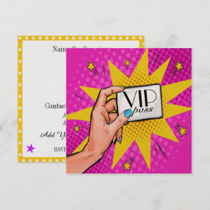 Pop Art VIP-Einladung Einladung