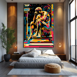 Pop Art Vision des Denkers Leinwanddruck