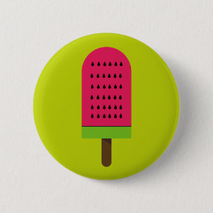 Pop Art Wassermelone niedliches Fruchtpolster Button