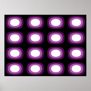 Pop Art weiche violette Klümpchen Poster