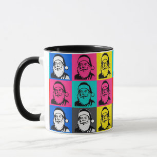 Pop-Art Weihnachtsmann Weihnachtsmuster Tasse