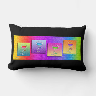 Pop Art Wein Reversible Lendenkissen
