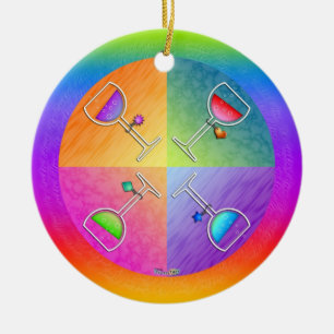 Pop Art WEINHANDELSORNATION Keramikornament