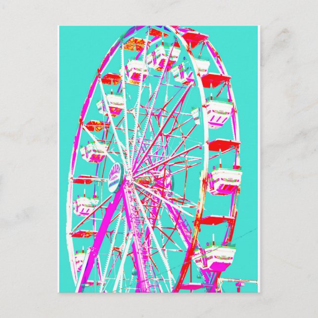 Pop Art Wheel Postkarte (Vorderseite)
