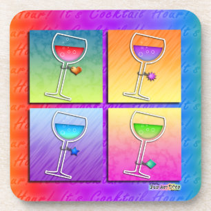 Pop Art Wine Cork Coaster Getränkeuntersetzer