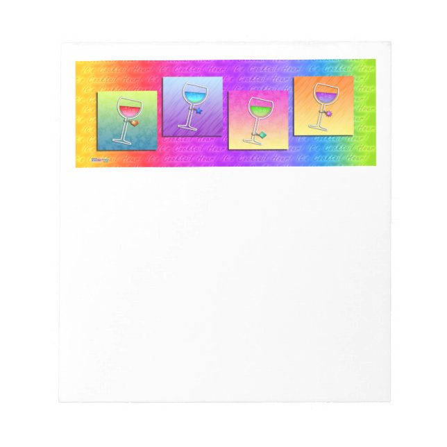 Pop Art WINE NOTEPAD Notizblock (Vorderseite)