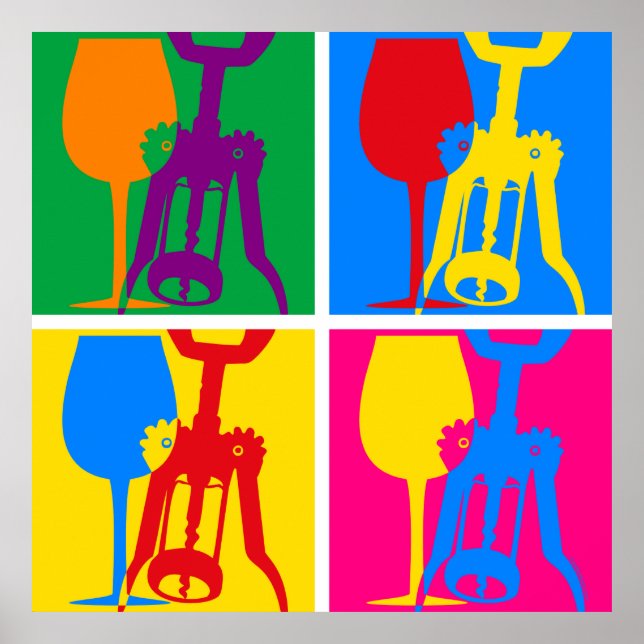 Pop Art Wine Poster (Vorne)