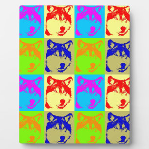 Pop Art Wolf Eyes Fotoplatte