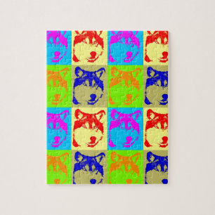 Pop Art Wolf Eyes Puzzle