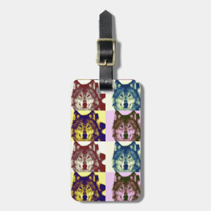 Pop Art Wolf Gepäckanhänger