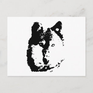 Pop Art Wolf Postkarte