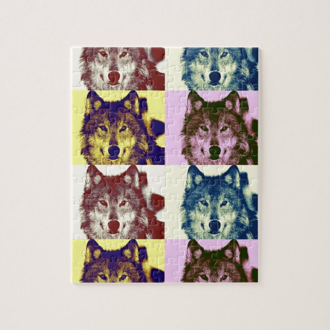 Pop Art Wolf Puzzle (Vertikal)