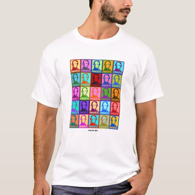 Pop Art Wolfgang Amadeus Mozart | Rock Me T-Shirt (Vorderseite)