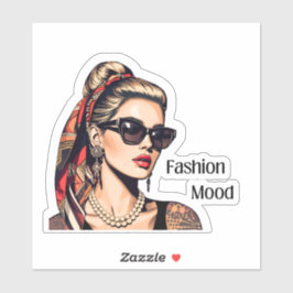 Pop Art Woman  Fashion Mood Aufkleber
