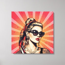 Pop Art Woman – Retro Chic Leinwanddruck