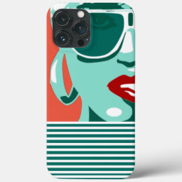 Pop Art Woman White Sunglasses Biting Red Lips Case-Mate iPhone Hülle