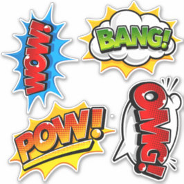 Pop Art Wow Bang OMG Pow! Aufkleber