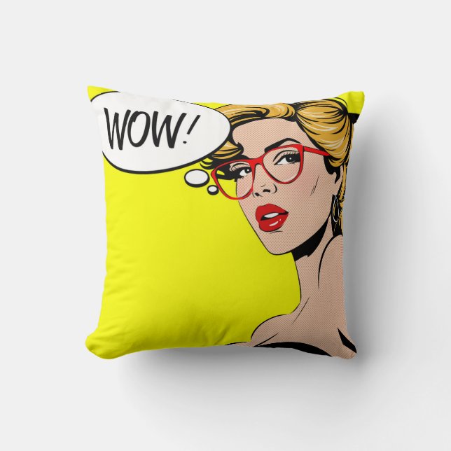 Pop Art WOW Kissen (Vorderseite)